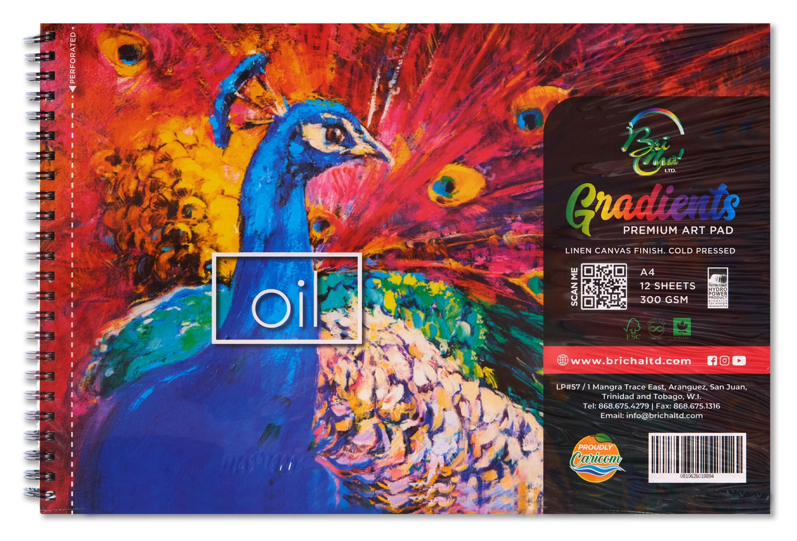 Bricha Gradients Art Pad – Oil Canvas – BriCha Paper Products